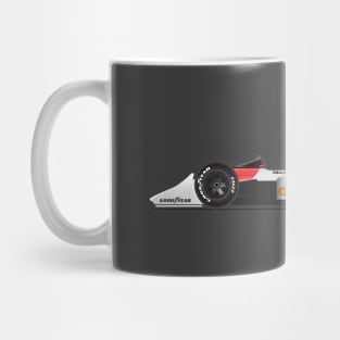 Ayrton Senna's McLaren Honda MP4/4 Illustration Mug